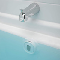 Slipx Solutions Adjustable Better Soak Overflow Drain Cover Fits All Drain Types For The Deepest Baths (Silicone, White)