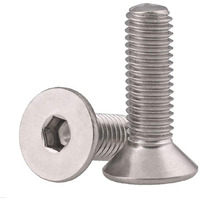 M6-1.0 X 25Mm Flat Head Socket Cap Screws, Stainless Steel 18-8 (304), Bright Finish, Din 7991, Allen Socket Drive, 25 Pcs