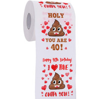 40Th Birthday Gifts For Men Women - Happy Prank Toilet Paper - 40Th Birthday Decorations, Party Supplies Favors - Funny Gag Gifts Novelty Bday Present For Him, Her, Friends - 380 Sheets & 3 Layers