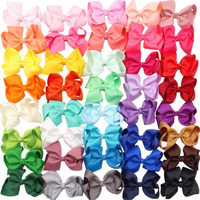 Joyoyo 40Pcs 4.5" Hair Bows Alligator Clips Grosgrain Ribbon Big Bows Clips For Girls Toddlers Kids Children