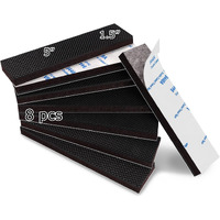 Rectangle Non Slip Furniture Pads 8 Pieces 1.5X5 Inch, Anti Slip Rubber Furniture Pads, Furniture Grippers For Hardwood Floors, Rubber Furniture Feet, Furniture Stoppers To Prevent Sliding