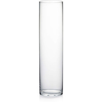 Wgv Cylinder Vase, Diameter 5", Height 20", Clear Glass Floral Planter Container, Tall Centerpiece Arrangement For Wedding Party Event Home Office Decor, 1 Piece