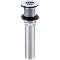 Decor Star Pu-005-Tc 1 1/2" Bathroom Faucet Vessel Vanity Sink Grid Drain Stopper Strainer Without Overflow Chrome