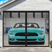 Uup Garage Door Screen 1 Car, Fits 8X7Ft Singles Garage Screen Door Durable Reinforce Fiberglass Door Mesh Screen With Magnetic Closure Heavy Duty Hands Free Garage Door Net