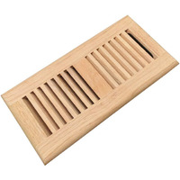 Razo White Oak Wood Floor Register, Drop In Vent Cover With Damper, 4X10 Inch (Duct Opening), Unfinished