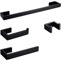 Bagnolux Towel Bar, 24 Inch Towel Racks For Bathroom Wall Mounted, Heavy Duty Hand Towel Holder Organizer, Modern Home Decor Towel Rod, Matte Black Towel Bars