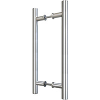 Jubest 16" Push Pull Door Handle Stainless Steel,Double Sided H Shape Sliding Door Handle, Heavy Duty Swing Door Handle