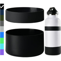 Miracredo 2 Pcs Silicone Water Bottle Boot, Protective Silicone Sleeve, Anti-Slip Bottom Cover With Silicone Ring, Bpa Free, Fit Simple Modern, Fit Iron Flask, Fit Thermoflask And For Hydro Flask