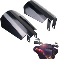 Starknightmt Motorcycle Handguards Black Coffin Cut Stainless Steel Hand Guards Compatible With Touring Models Street Glide Road King Road Glide Electra Glide 2014-2022 With Hydraulic Clutch (Large)