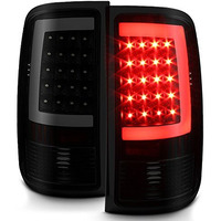 Akkon - For 07-14 Gmc Sierra 1500 2500 3500Hd Pickup Black Bezel Smoked Lens C-Shape Led Tail Brake Light