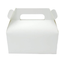 Niceway 50 Pack White Gable Gift Boxes Kraft Gift Box Candy Treat Boxes, Small Goodie Gift Boxes Treat Boxes For Wedding, Birthday Party, Baby Shower 4.5X3.2X3.3 Inches