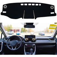 Senshine For Toyota Rav4 Accessories 2019 2020 2021 2022 2023 2024 Dashboard Cover Center Console Cover Dash Mat Carpet Protector Sunshield Cover Custom Fit, Black Trim