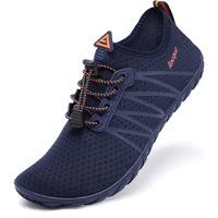 Racqua Water Shoes Men&Women Barefoot Quick-Dry Beach Shoes Outdoor Kayaking Windsurfing Sailing Pool Acuqa Breathable Shoes Navy 12.5 Women/11.5 Men