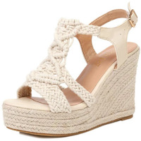 Rusauise Espadrille Wedge Sandals For Women Comfortable Strappy Platform Sandals Casual Summer Shoes
