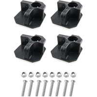 Hjgarden 4Pcs Camping Chair Replacement Feet, Screws Included, Black Plastic Repair Feet For Folding Chair Stool Camp Chair
