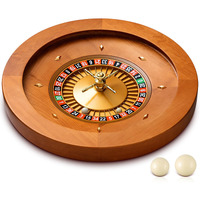Leyndo 20 Inch Wooden Roulette Wheel With 4 Roulette Balls Casino Grade Precision Bearings Roulette Wheel Turntable Leisure Table Games For Home Professional Use Or Night Party, Party Game