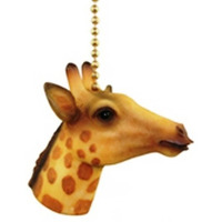 Clemetine Jungle Safari Giraffe Kids Nursery Ceiling Fan Light Pull Chain
