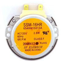 [6549W1S013A Motor Oem Mania] 6549W1S013A (=6549W1S013K) New Oem Produced For Lg Microwave Turntable Motor Replacement Part - Ssm-16Hr 120V 6 Rpm 2.8W Plastic 3/8" Half Moon Shaft (D Shaped)