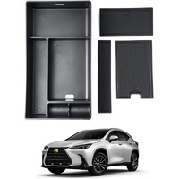 Autorder Center Console Organizer For 2022 2023 2024 Lexus Nx Nx 250/Nx 350/Nx 350H Accessories Armrest Storage Box Secondary Insert Tray With Anti-Slip Mat (Not For Nx 450H+)
