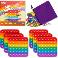 Abc Bingo Games For Kids - Six Educational Alphabet Bingo Fidget Mats For Preschool, Toddlers, Kindergarten - Learning Activities For 2-6 Players