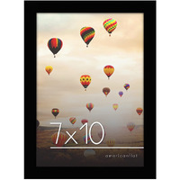 Americanflat 7X10 Picture Frame In Black - Engineered Wood With Shatter-Resistant Glass And Easel - Horizontal And Vertical Formats For Wall And Tabletop