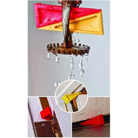 Line2Design Firefighter Door Stopper - Safety Combo Sprinkler Stops Wedge Combo Pack - Multi Surface Compatibility Door Stop Opener Wedges 3 Inches Long - (Pack Of 4, 2 Yellow & 2 Red)