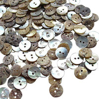 New Upick 11/13/15/23Mm 100Pcs Shell Buttons Sewing Craft Buttons 2 Holes (11Mm)