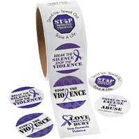 Domestic Violence Awareness Sticker Roll (100 Stickers)