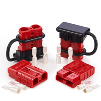 Orion Motor Tech Wire Connector 4 Pack, 50A Wire Harness Plug Kit For 6-12 Gauge Cables, 12V-36V Battery Quick Connect Disconnect Set For Car Bike Atv Winches Lifts Motors More, Set Of 4, Red