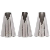 Ateco #881 & #882 & #883 - Set Of 3 St Honore Pastry Tips - Stainless Steel