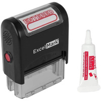 Entered Self Inking Rubber Stamp - Red Ink (42A1539Web-R) (Stamp Plus 5Cc Refill Ink)