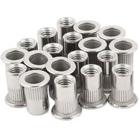 20Pcs 3/8''-16 Stainless Steel Rivet Nuts Nutsert Threaded Rivet Insert Rivnuts 3/8-16Unc