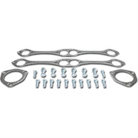 Dna Motoring Gktset-Sbc-Sb Aluminum Exhaust Manifold Header Gasket Set Replacement,Metallic