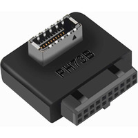 Comeap Usb 3.0 (3.1 Gen 2) Internal Idc 19 Pin Motherboard Header To Type-E A-Key Usb 3.1 20 Pin Type C Front Panel Header Mount Adapter (Reverse Type)