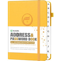 Address Book With Alphabetical Tabs, Hardcover Password Book, Address Organizer Keep Track Of Phone Numbers, Special Days, Birthdays, Anniversaries And Notes (5.3'' X 7.7", Yellow)