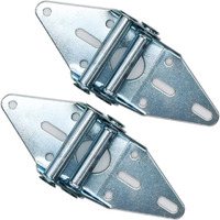 2 Packs Garage Door Hinges #4 With Galvanized Finish - Heavy Duty 14 Gauge Steel, Suitable For Residential/Light Commercial Garage Door Replacement