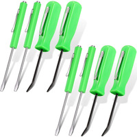 Zhehao 8 Pieces Pocket Magnetic Screwdriver Mini Slotted Head Magnetic Screwdriver With Pry Bar Set Pocket Clips For Home Office Car Gadgets Repair Tools Mechanics Electricians Technicians, Green