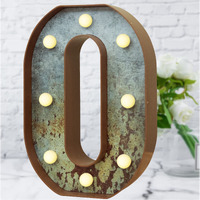Led Marquee Light Up Letters Industrial Vintage Style Lighted Letters Rust Metal Effect Marquee Letter With Lights Illumination Letter Signs For Christmas Wedding Birthday Party Home Cafe Bar Decor-O