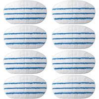 Flammi 8 Pack Steam Mop Pads For Pursteam Thermapro 10-In-1 Steam Mop Washable Reusable Pads