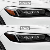 Slickmod Precut Vinyl Smoke Tint For 2022-2023 Honda Civic Headlight (4. Headlight Sidemarker, 20% Dark Smoke)