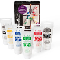 Speedball Fabric & Paper Block Printing Ink 6-Color Set, 1.25-Ounce X 6