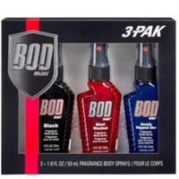 Bod Man Body Spray Pack Of 3 Styles, Black - Most Wanted - Really Ripped Abs