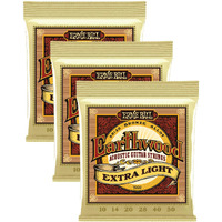 Ernie Ball Earthwood Light 80/20 Bronze Sets.011 - .052 (3 Pack)