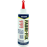 Beacon Fabri-Fix Bonding Solution - Fast Grab & Quick Dry For Fabric, Leather & More - No Heat, No Mess & Burn-Free, 8-Ounce
