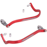 Zeta Drop Down Bend Aluminum Handguards (Pair) For 7/8" Handlebars Red