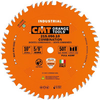 Cmt 215.050.10 Industrial Combination Blade, 10-Inch X 50 Teeth 4Atb+1Tcg Grind With 5/8-Inch Bore, Ptfe Coating