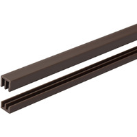 4 Ft. Long Brown Plastic Sliding Door Track Set For 1/8" Thick Panels (Pack Of 1) By Outwater Plastics