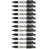 Sharpie Mini Permanent Markers, Fine Point, 12-Count (Black)