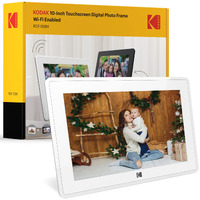 Kodak 10-Inch Touch Screen Digital Picture Frame, Wi-Fi Enabled With 16Gb Of Internal Memory, Hd Photo Display And Music/Video Support Plus Clock, Calendar, Weather And Location Updates - Whilte