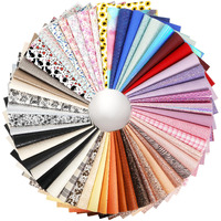 Lotofun 30 Pieces Random Colors Faux Leather Sheets 8X 6Inch Multiple Styles Mixed Glitter Grain Texture Embossed Pattern Printed Colored Leather For Earrings Making Hair Bow And Crafts Diy